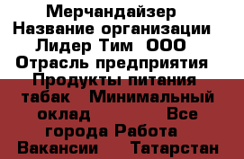 Мерчандайзер › Название организации ­ Лидер Тим, ООО › Отрасль предприятия ­ Продукты питания, табак › Минимальный оклад ­ 17 000 - Все города Работа » Вакансии   . Татарстан респ.